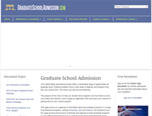 Tablet Screenshot of graduateschooladmission.com